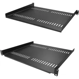 Startech Fachboden Stahl 40 cm schwarz 2 Stück
