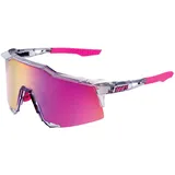 100% Speedcraft Polished Translucent Grey 60007 17 Purple Multilayer Mirror Lens