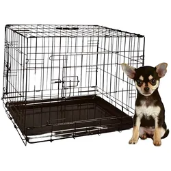 Hundekäfig 48cm Drahtkäfig Hund Transport Box Kleintier Käfig Gitterbox Haustier