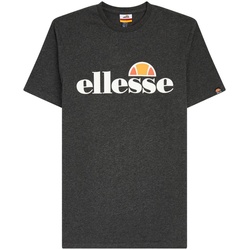 ellesse Herren T-Shirt SL PRADO TEE - Kurzarm, Crewneck, Rundhals, Logo-Print Dunkelgrau XS