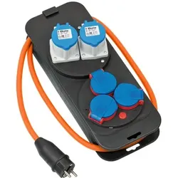 Camping-Stromstation 2xCEE230V/16A, 3x230V 1,5m H07RN-F3G2.5 mit Schutzkontakt Stecker