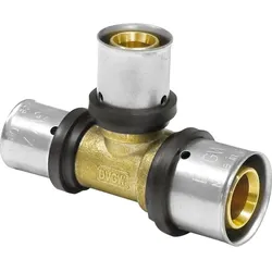 Pressfitting T-Stück reduziert, 40x3,5 - 40x3,5 - 32x3mm Karton 10 Stück / DVGW zertifiziert / Kontur TH