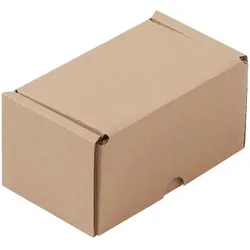 400 x Faltkarton (120 x 77 x 63 mm) stabil 1-wellig Versandkarton Päckchen DHL Hermes Schachtel Box Paket braun BB-Verpackungen