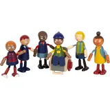 Small Foot Company Biegepuppen-Familie Diversität 6 Stück (12396)