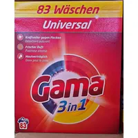 GAMA Waschmittel 3in1 Pulver Universal/Regular 4,98kg, 83WL/Packung