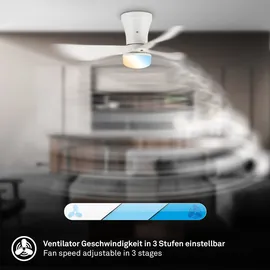 Briloner LUFITO 78 cm Deckenventilator Weiß