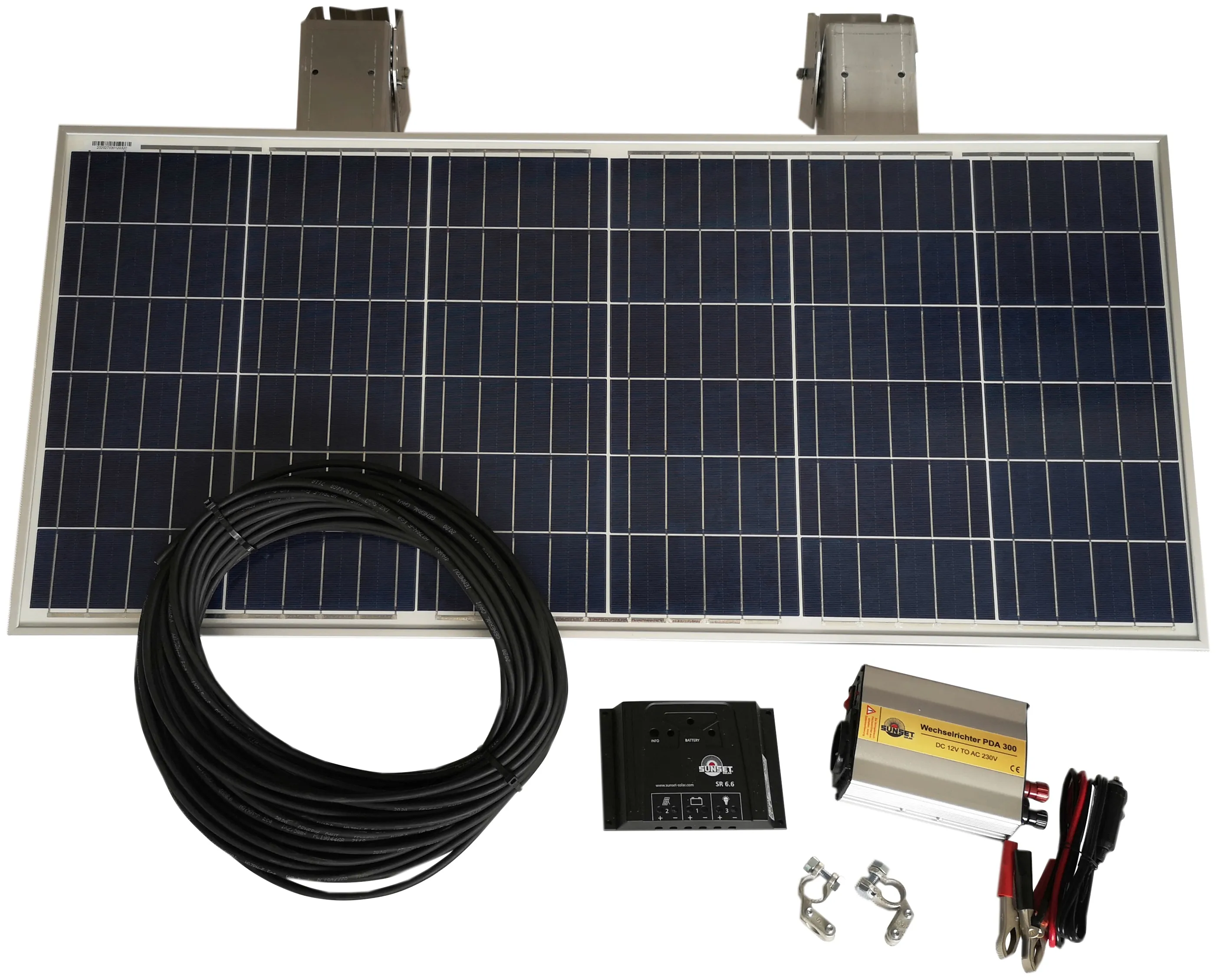 SUNSET Solarmodul "Spar-Stromset 65 W, 230 V" Solarmodule silberfarben