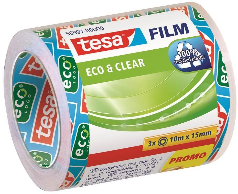 tesa ECO & CLEAR Klebefilm 15 mm  x 10 m transparent