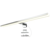 SSC-LUXon LEVA Spiegelleuchte 50cm LED 9W IP44 – Badezimmer Lampe warmweiß 230V, chrom glänzend, 3-in-1 Spiegellampe Spiegelbeleuchtung 1er Set