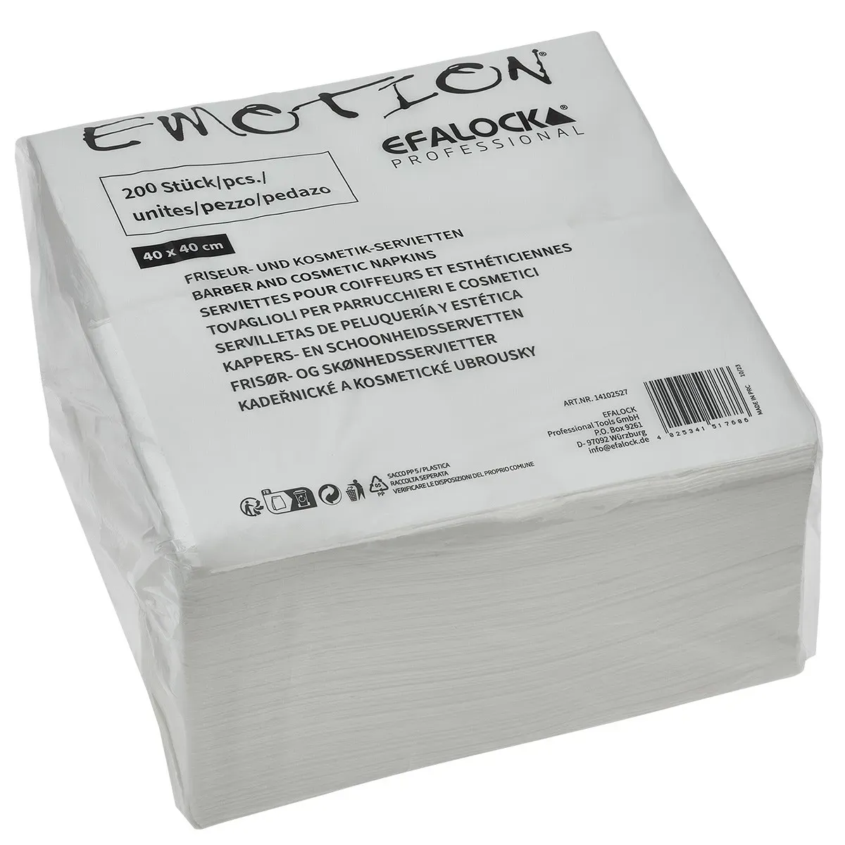 Efalock Emotion Friseur- und Kosmetik-Servietten Pro Packung 200 Stück