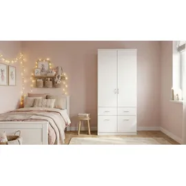 Rauch Bremen 91 x 199 x 58 cm weiß/Eiche Artisan Nachbildung