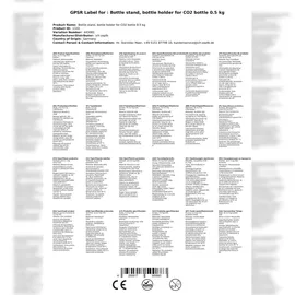 ich-zapfe Flaschenhalter für CO2 Flasche 0,5 kg silber