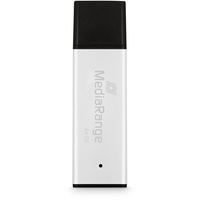 MediaRange USB 3.0 Hochleistungs Speicherstick 64GB - Mini USB Flash-Laufwerk mit hochwertigem Aluminium Gehäuse, externe Speichererweiterung mit Lesegeschwindigkeit von bis zu 200 MB/s, Farbe Silber