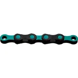 KMC DLC12 WAXED Kette Schwarz/Celeste 126 Links