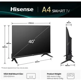 Hisense 40E4QT 102cm 40" Full HD Smart TV Fernseher