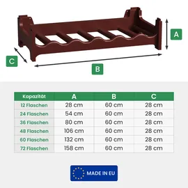 ARTECSIS Weinregal 4 tlg. für 24 Flaschen Braun