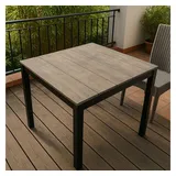 Westfield ALU WOOD Alu-Gartentisch Holzoptik Gartenmöbel 90x90cm