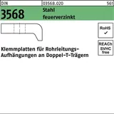 Industrial Quality Supplies DIN 3568 Stahl Typ KLP 60 / 20 Klemmplatten, feuerverzinkt tZn S