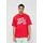 FUBU T-Shirt "Fubu FBMQ12111RED Fubu Varsity T-Shirt", Herren, Gr. S, rot, weiß, schwarz, 100% Baumwolle, bedruckt, loose fit, Rundhals, Shirts T-Shirt
