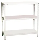 Simon Rack Metallregale, 1000 x 1000 x 400 mm, 3 Metallböden, 100 kg Flexpunkt, Lagerregal, Weiß - Comfort
