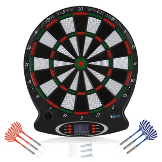 GOTOTOP Elektronische Dartscheibe, 1 Stück, professionelle elektronische Dartscheibe zum Aufhängen, LCD-Anzeige, Dartspiel mit 6 Dartpfeilen (Batterien sind nicht im Lieferumfang enthalten)