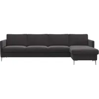 FLEXLUX Ecksofa »Fiore, L-Form, bequem und komfortabel durch hochwertigem Sitzaufbau«, schmale Armlehnen, Kaltschaum, Füße Alu grau