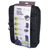 Troika BBL63/BK Handtasche/Umhängetasche Polyester, Polyurethan (PU), Plane Schwarz