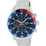 Lorus Herren Analog Quarz Uhr mit Metall Armband RM325JX9, Blau
