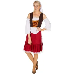 tectake® Frauenkostüm Mittelalter Magd