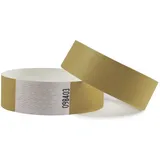 combicraft Tyvek Einlassbänder Gold – 100 Stück