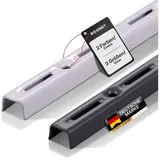 BOOMET Wandregalhalter Wandschienen für Regalsystem 1-reihig, 4-tlg., Anthrazit 50cm Regalschienen Wandregal Schiene 50 cm x 1,15 cm