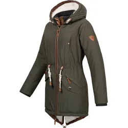 Parka Abby Freizeit Damen Ohne Atmungsaktiv BRAVE SOUL khaki M