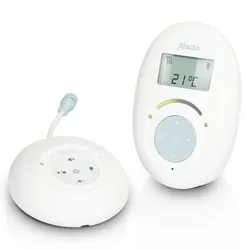 Alecto DECT Babyphone mit Full ECO-Modus und Display, weiß/bla