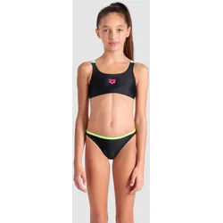 Sport Bikini Mädchen arena Einfarbig - Black-soft Green-water-soft Green - 164