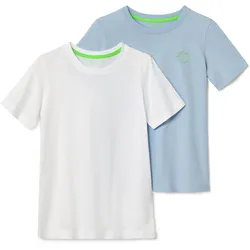 Tchibo - 2 Kinder-T-Shirts - Herren - Gr. 122/128 - grün