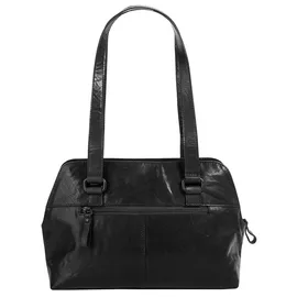 Spikes & Sparrow Henkeltasche, echt Leder, schwarz -