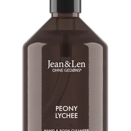 Jean&Len Jean & Len Hand & Body Cleanser Peony & Lychee, für ein duftendes Reinigungserlebnis, Körper- & Handseife in einer hochwertigen Flasche, verführerisch-floraler Duft, vegan, 500 ml