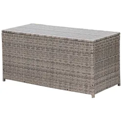 Auflagenbox MERXX, grau, B:123cm H:60cm T:54cm, Stahl, Geflecht Polyrattan, Aufbewahrungsboxen, Polyrattan
