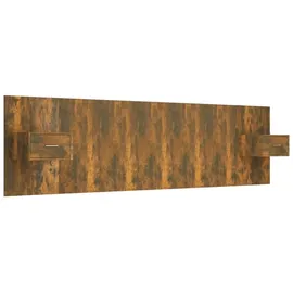 vidaXL Kopfteil mit Nachttischen Räuchereiche Holzwerkstoff