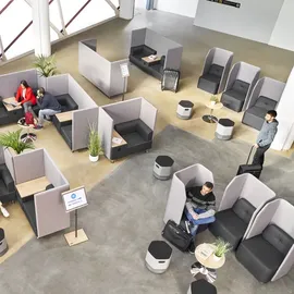 Rocada 2-Sitzer Besprechungsecke Soft Seating schwarz, grau grau Stoff, 1 St.