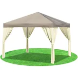 Stabilezelte Pavillon 3x3 Meter Sahara 400g/m2 Premium PVC BRAUN