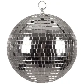 Boland Hängedekoration Discokugel silberfarben 20 cm Spiegelkugel Party Dekoration für Disco, Reflektierende Spiegeloberfläche für Lichteffekte silberfarben