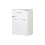 Saphir Unterschrank 1 Einlegeboden 53 x 72 cm Weiß Hochglanz
