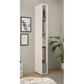 furn.design Center Aktenregal 20 x 40 x 200 cm weiß