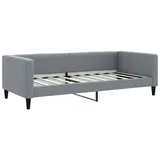 vidaXL Bett Tagesbett Hellgrau 90x190 cm Stoff grau 190 cm x 90 cm