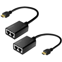Logilink HDMI Extender Set über LAN), Pigtail 30 m schwarz