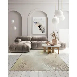 Teppich »Creation 50051«, rechteckig, 10 mm Höhe, elegant, glänzend, Kurzflor, Indoor, pflegeleicht, robust, 16526706-0 creme 10 mm