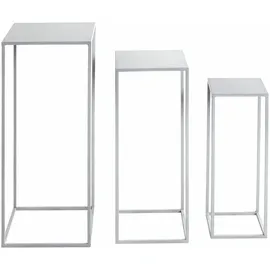 Haku-Möbel Blumensäule 3er Set 18 x 50 cm Grau
