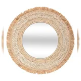 Atmosphera - Geflochtener Spiegel Célia - Bast D. 68 cm - Beige