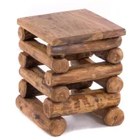DESIGN DELIGHTS Hocker, Honig, Holz, 30x39x30 cm, Wohnzimmer, Hocker,